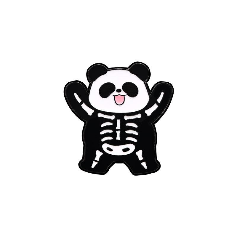 Popular Series Brooch Pumpkin Skull Ghost Alloy Oil Drip Metal Cartoon Punk Horror Badge