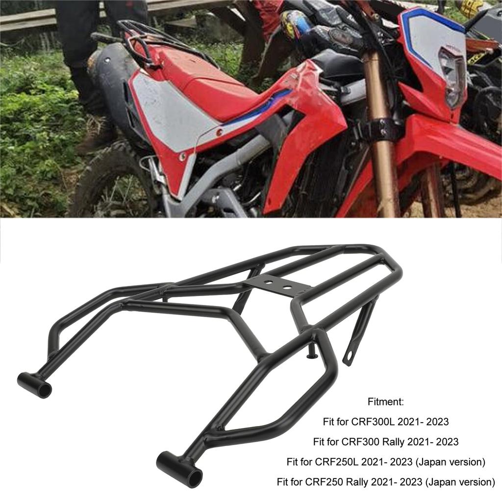 Motorcycle Luggage Rack, Rust-Resistant Rear Top Case Carrier for Honda CRF300L, CRF300, CRF250L, Premium Metal Construction, Holder Shelf Carrier