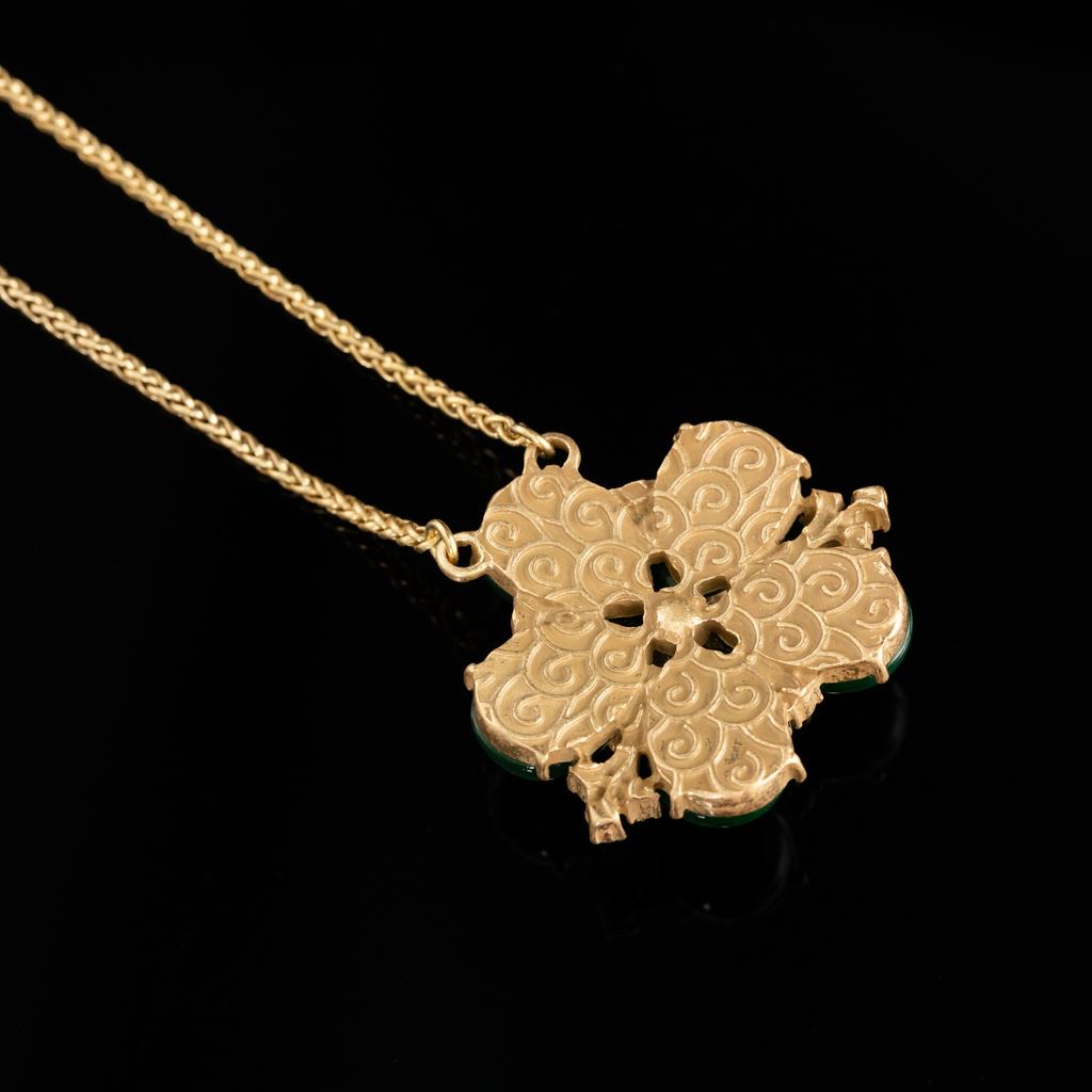 Colar Flor de Lótus com Flores Gêmeas e Luz da Lua Conjunto de Brincos de Pedra Dupla Face para Mulheres Versátil Nicho