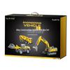 Beiges Alloy Excavator Set: Engineering Vehicle Model Toy with Bulldozer for Boys, Kids' Birthday Gift