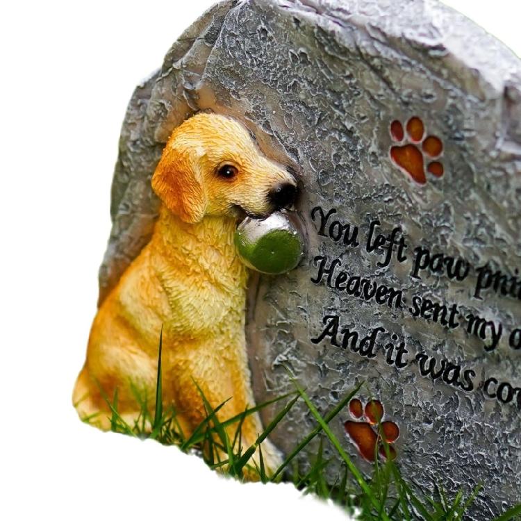 New Creative Pendant Dog Monuments Stone Outdoor Courtyard Decoration Resin Pet Memorial Plaques