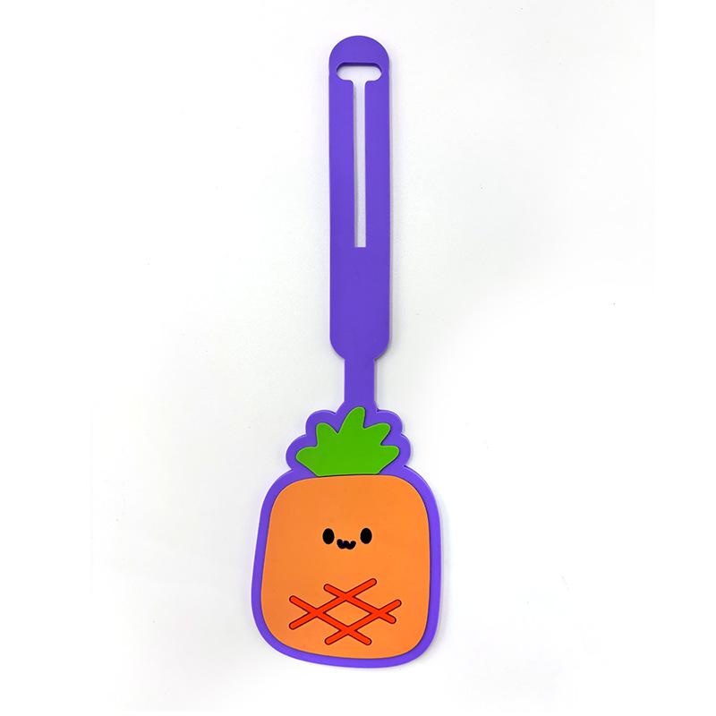 2D Epoxy Irregular Watermelon PVC Luggage Tag - Cute Cartoon Fruit Orange Rubber Boarding Tag
