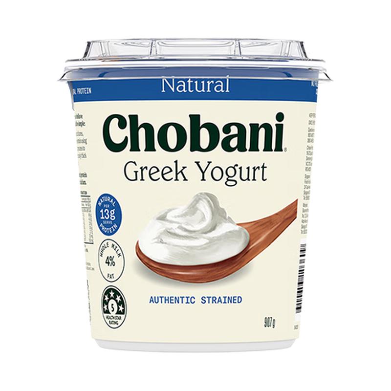 Chobani Australian Greek Yogurt - Zero Sugar Tubs 907g