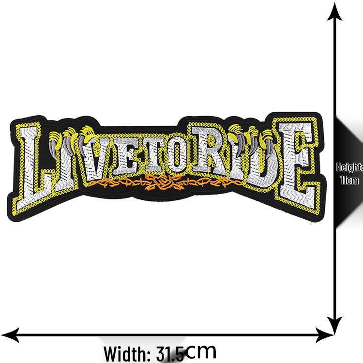 Большая вышитая нашивка с орлом для украшения мотоциклетной куртки