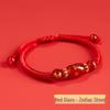 2026 Year of the Horse Zodiac Red Rope Bracelet - Women's/Men's Tai Sui Protective Charm for Horse, Rat, Ox, Rabbit Signs
