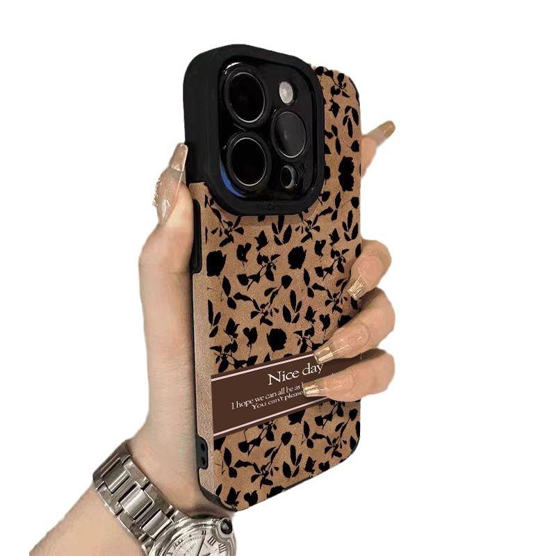 Black Small Cuihua Suitable for New Apple 16promax Mobile Phone Case IPhone15