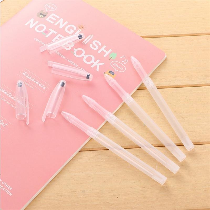 Gel Shell Ballpoint Transparent Case Simple Styple Pen Shell Cover Office School Stationery