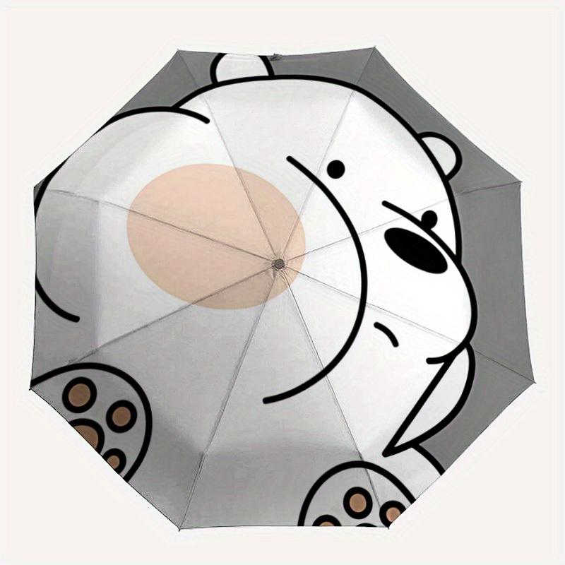 

1pc We Bare Bears Friends Automatic Folding Umbrella with 8-Rib Compact & Lightweight Design, Self-Opening/ Closing,085
