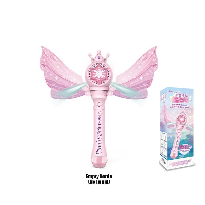 Anna Magic wand Automatic Bubble Machine Blower Children's Hand-Held Elsa Windmill Bubble For Kids Party Toy Birthday Gifts