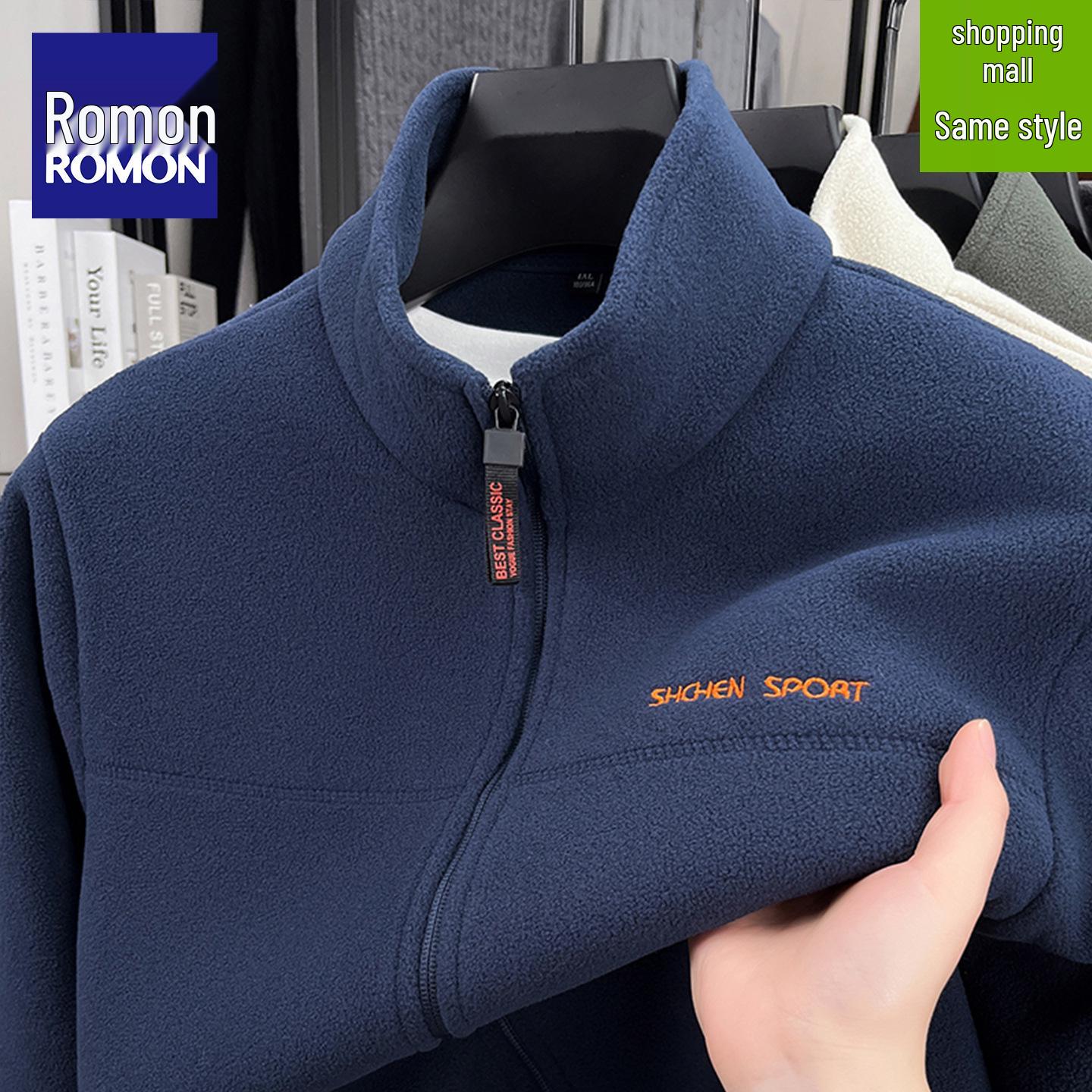 

LOMON 2025 Men s Green Winter Jacket with Stand Collar - Plus Velvet, Thick, Warm, Skin-Friendly Outerwear 4XL (Recommended 180-210 jin) синій