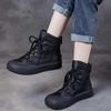 Cool boots mesh hollow breathable Martin boots spring and summer 2025 new retro flat heel hole women's sandals