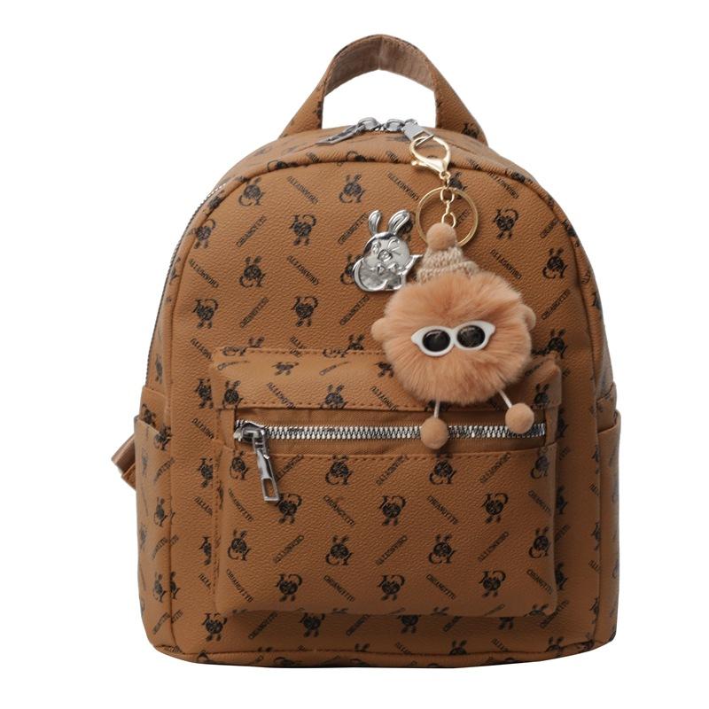 Women's Bag Printed Wear-resistant Backpack Large Capacity Texture Leisure Travel Backpack