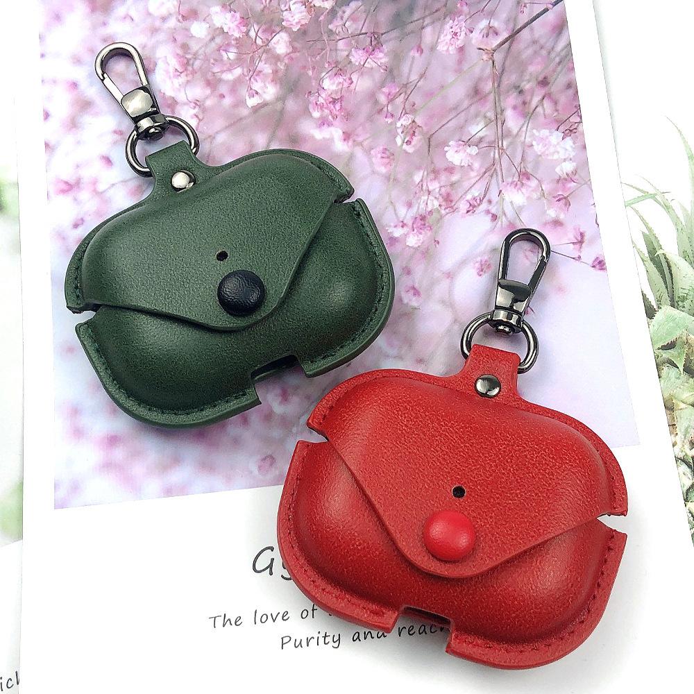 Compatible with Apple AirPods Pro Bluetooth earphone covers, 1st generation protective case with hook cowhide case, shockproof soft case