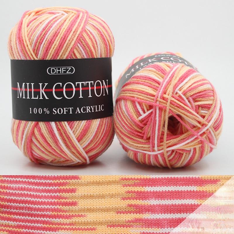 1Roll Milk Cotton Baby Knitting Wool Yarn Thick Fiber Velvet Yarn Hand Knitting Wool Crochet 3 Shares Yarn for DIY Sweat