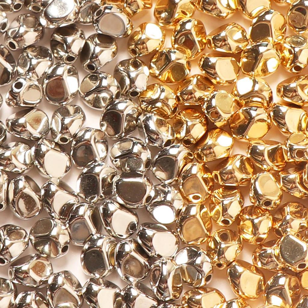 Electroplated Irregular Spacer Beads for DIY Bracelet & Necklace Jewelry Accessories