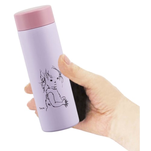Skater Iwasaki Chihiro Design 350ml Ultra-Lightweight Stainless Steel Water Bottle STYL4-A