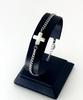 Glory_Arden [Unisex] Surgical Steel Cross Mother-Of-Pearl Bracelet / Ghmb-269