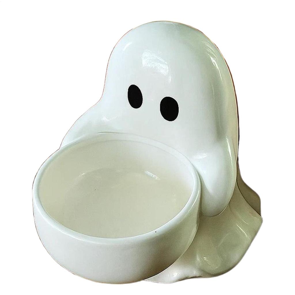 Halloween Ghost Candle Holder Ceramic Candlestick Holder Spooky Decor Gothic Tabletop Centerpiece for Party Bedroom