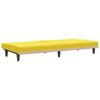 Yellow Beige Sofa Bed with Drink Holders