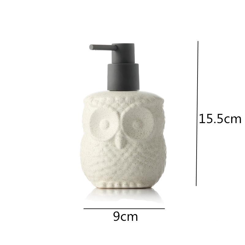 

Owl Squirrel Lotion Bottle Bathroom Products Ceramics Soap Dispenser Handwashing Fluid Dispenser Bathroom Press The Bottle белый