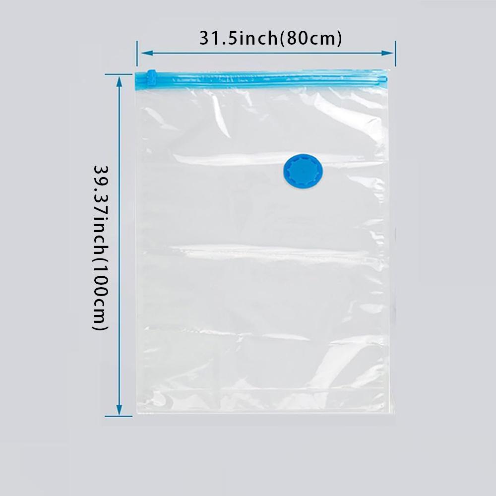 Vacuum Storage Bags with Hand Pump, Large Vacuum Seal Bags for Clothing Organizer Space Saver Bag for Travel Lugggage, Blankets