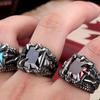 Vintage Jewellery Titanium Steel Zircon Ring Men's Personality Domineering Dragon Claw Stainless Steel Ring
