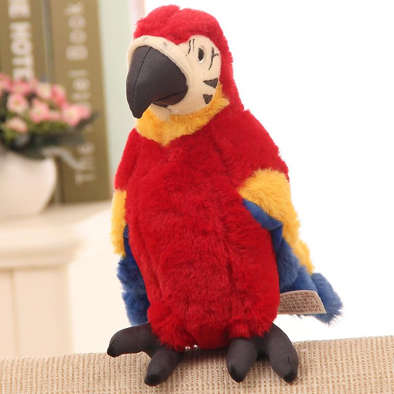 Parrot Simulation Cute Plush Toys Anime Model Of Wildlife Soft Toys Stuffed