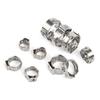 50pcs Hose Clamps Single Ear Stepless 4.7-23.5mm 304 Stainless Steel Hose Clamps Cinch Clamp Rings for Sealing Kinds of Hose
