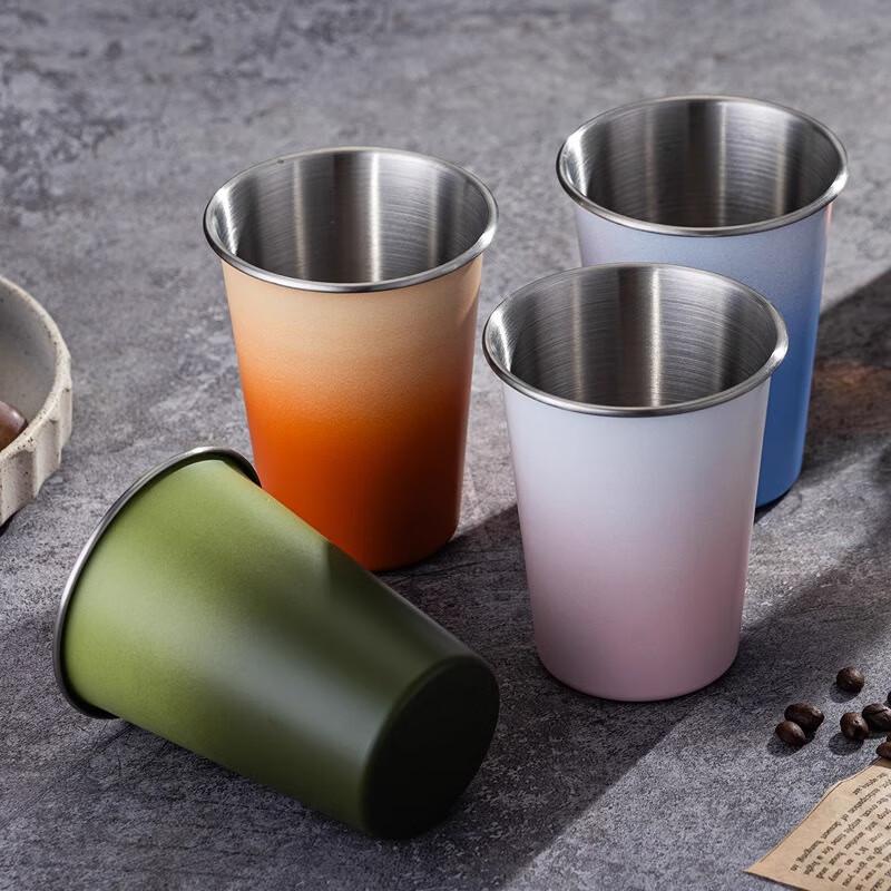 HLY Outdoor Portable Gradient Camping Cup Set 10.3x8.2 cm