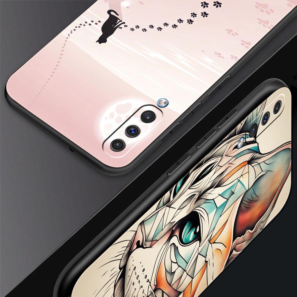 Abstract Creative Cat Line Pattern Phone Case for Samsung Galaxy A56 A36 A26 A16 A34 A24 A42 A22 A20 A12 A40 A10 Soft TPU Cover