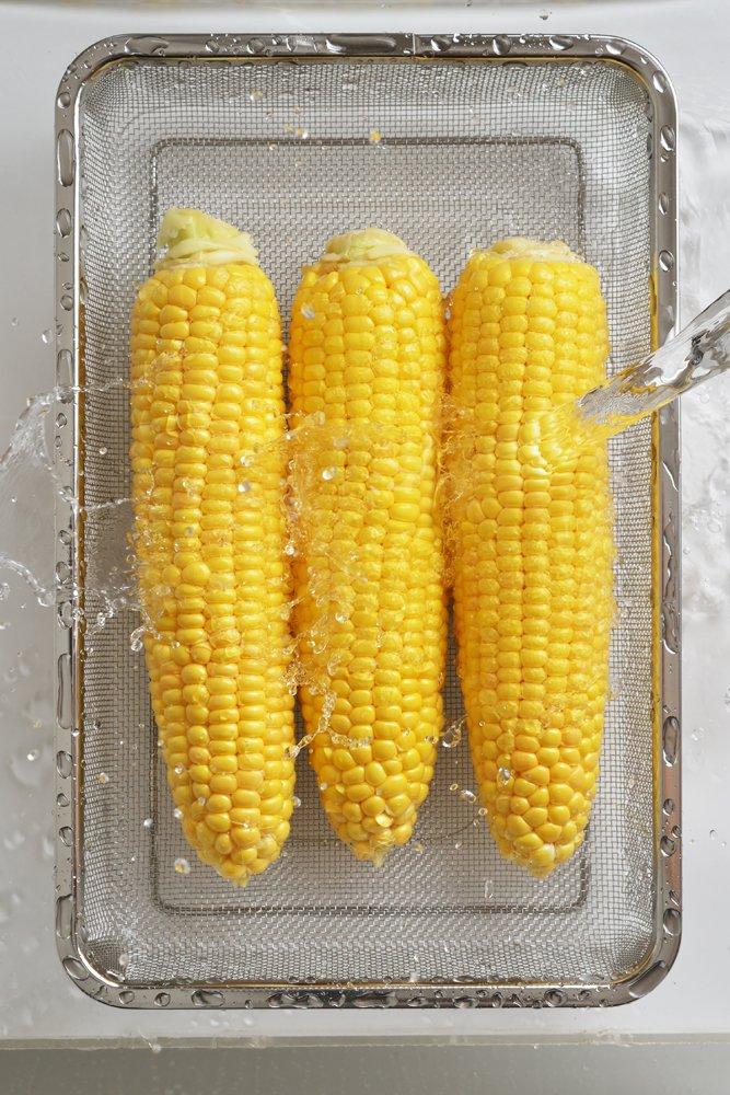 Yoshikawa YJ2350 Stainless Steel Made In Vegetable Long X Wide X High Colander, Japan, Square, Drainer, 31.5cm 20.3cm 4.8cm