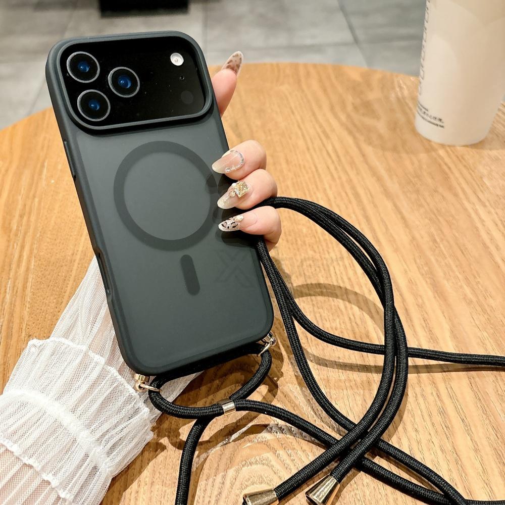 Λουράκι Lanyard Χιαστί Ματ Μαγνητικό Για Θήκη Magsafe Για iPhone 17 Pro Max 16 15 14 Plus 13 12 11 XR Κάλυμμα Ασύρματης Φόρτισης