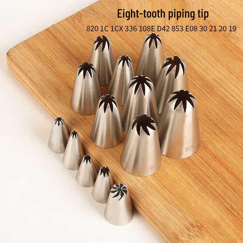 Zhaoran 8-Zahn Spritztülle für Gebäck