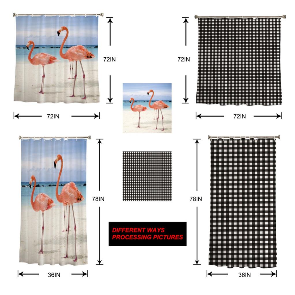 Modern Abstract Marble Shower Curtain Bathroom Decorative Waterproof with Hooks