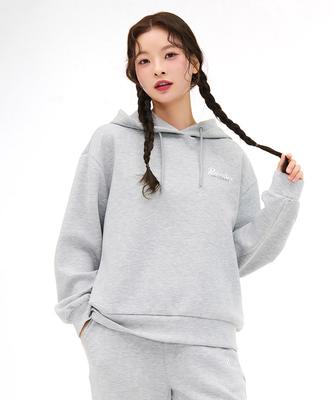 Women'S Lettering Hoodie - Gray