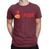 T-shirts Homme Logo Psoe Pedro Sanchez Hauts en Coton Nouveauté Manches Courtes Col Rond T-shirt Graphique Imprimé T-shirt