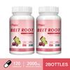 Hooggedoseerde bietencapsules, 2000 mg per portie, zeer goed opneembaar, geschikt voor zowel mannen als vrouwen.