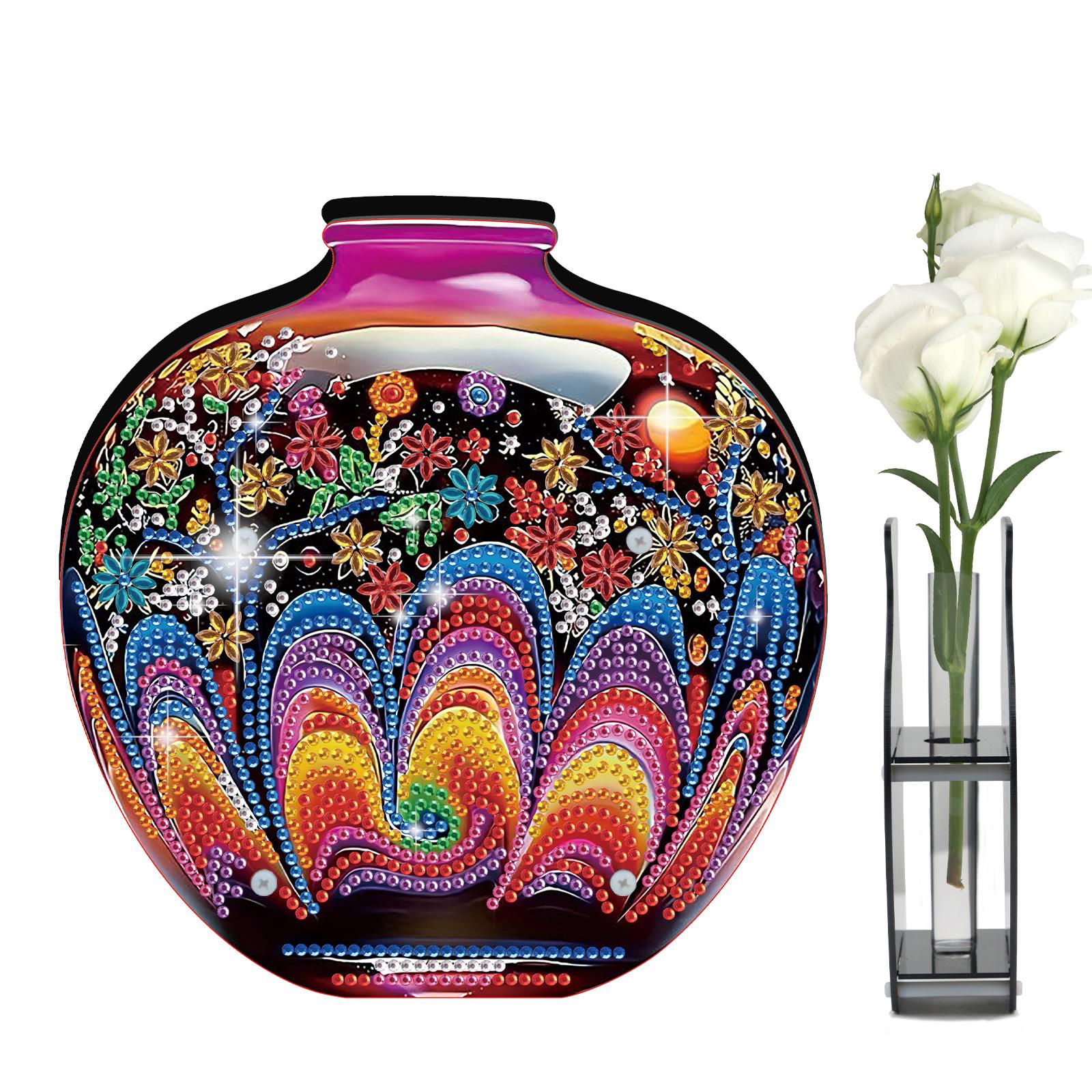 

DIY Artistic Vase Diamond Painting Tabletop Ornaments Kit Double Sided Drill Desktop Diamond Art Kits Home Decor