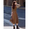 Autumn Faux Suede Patchwork Shirt Dress