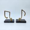 Nordic Music Note Stainless Steel and Marble Decor for Home or Office Display