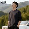 JEEP SPIRIT Men's Pure Cotton Long-Sleeve T-Shirt