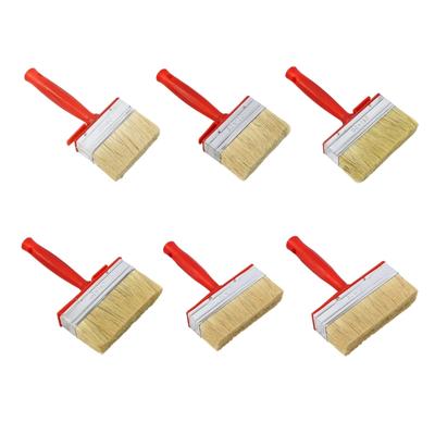 4 Pack Wall and Deck Stain Brushes with Ferrules Convenient Accessory for Solvent Base Paints Wood Finishes Use