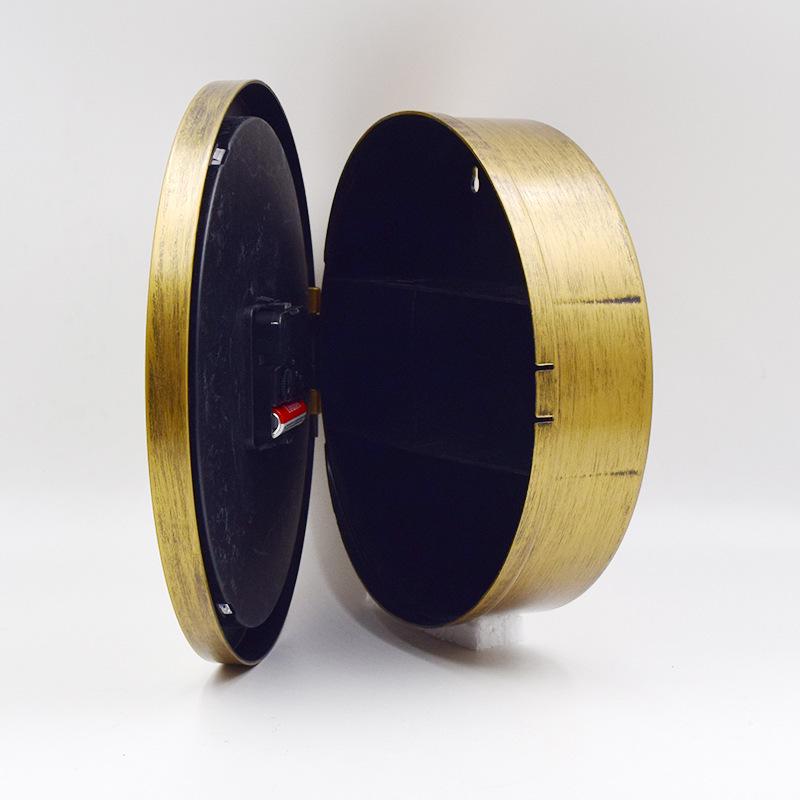 Silent Wall Clock with Hidden Storage for Home Decor