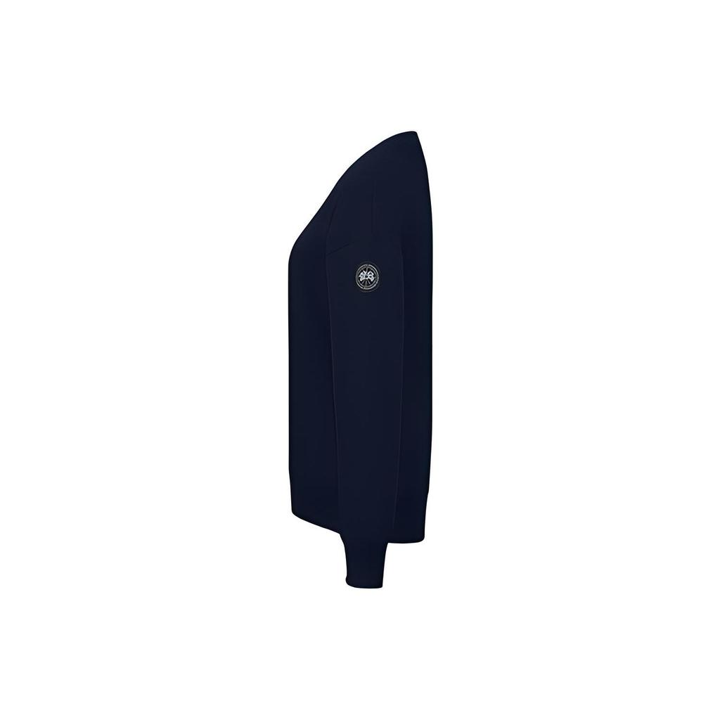 Canada Goose Micro Logo Round Neck Wool Pullover Solid Color Knit Sweater Women Sweater Navy-Blue 6920L-67