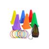 Charmoon Ring Toss Set with Colored Cones, Rings, and Storage Bag, Perfect for Indoor and Outdoor Play, Festivals, Parties, and Kids' Toys and Games