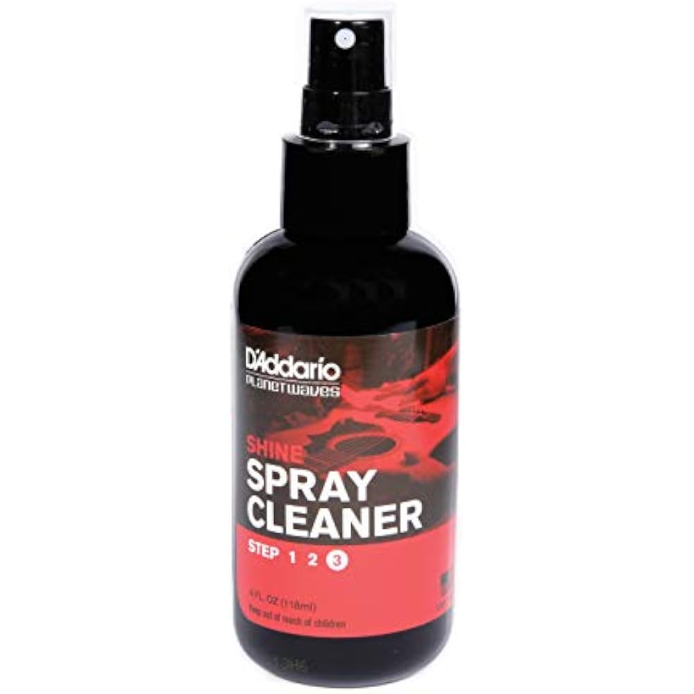 D'Addario Daddario Shine Spray Spray Cleaner & Maintainer PW-PL-03 (Approx. 118ml) [Domestic Genu...