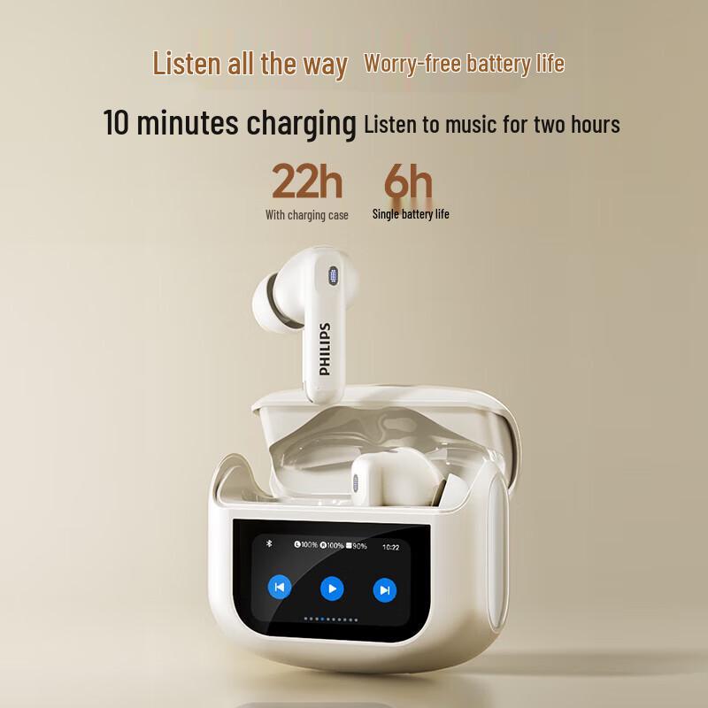 

Philips TAT3020 Smart Touch Open-Ear ANC Bluetooth Earbuds