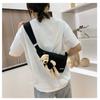 New Women's Cute Bear Waist Bag Canvas Belt Bags Designer Crossbody Chest Bag Female Solid Fanny Pack Banana Hip Purse