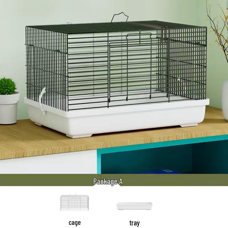 Large Hamster Cage 80 with High Tray & Running Wheel, Ideal for Golden Hamsters