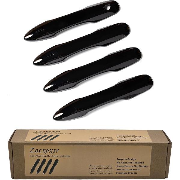 No Adhesive Snap-On Car Door Handle Cover Protector Compatible For Toyota 2018-    2024 2025 2026 Camry -2026 Corolla - Avalon 2016-2026 Prius -2024